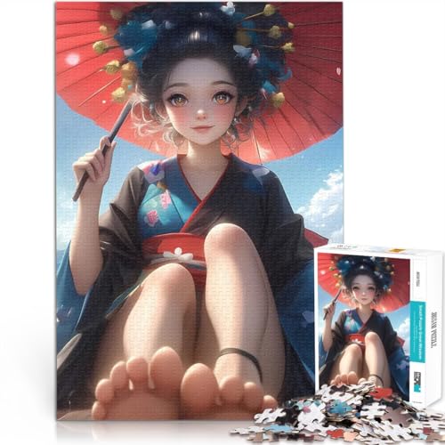 1000-Teile-Puzzle für Erwachsene Japanische Geisha-Schönheit Lernspiel-Herausforderungsspielzeug Heimdekoration Spielzeug 50x70cm 1000-Teile-Puzzle für Erwachsene Japanische Geisha-Schönheit Lernspiel-Herausforderungsspielzeug Heimdekoration Spielzeug 50x70cm von BKDNNUJR