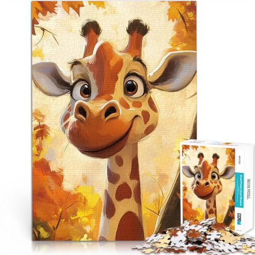 1000-Teile-Puzzle für Erwachsene Lächelnde Giraffe im Herbst Lernspiel-Herausforderungsspielzeug Heimdekoration Spielzeug 50x70cm 1000-Teile-Puzzle für Erwachsene Lächelnde Giraffe im Herbst Lernspiel-Herausforderungsspielzeug Heimdekoration Spielzeug 50x70cm von BKDNNUJR