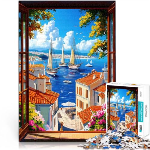 1000-Teile-Puzzle für Erwachsene Mediterraner Hafenblick Spielzeug Lernspiele Stressabbau Lernspiel für Geburtstag, Weihnachten 26x38cm 1000-Teile-Puzzle für Erwachsene Mediterraner Hafenblick Spielzeug Lernspiele Stressabbau Lernspiel für Geburtstag, Weihnachten 26x38cm von BKDNNUJR