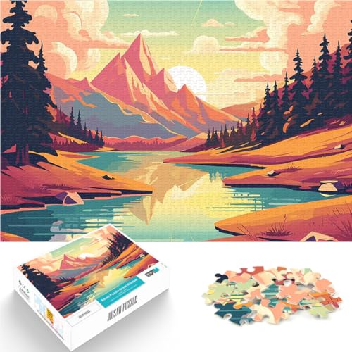 1000-Teile-Puzzle für Erwachsene Retro Berg Vintage Stressabbau Schwierige Herausforderung Tolle Geschenke und Spielzeuge 26x38cm 1000-Teile-Puzzle für Erwachsene Retro Berg Vintage Stressabbau Schwierige Herausforderung Tolle Geschenke und Spielzeuge 26x38cm von BKDNNUJR