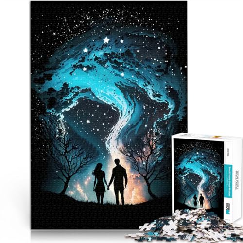 1000-Teile-Puzzle für Erwachsene Sternennacht-Paar Anspruchsvoll, Aber lustig und humorvoll Geeignet für die Schreibtischdekoration 50x70cm 1000-Teile-Puzzle für Erwachsene Sternennacht-Paar Anspruchsvoll, Aber lustig und humorvoll Geeignet für die Schreibtischdekoration 50x70cm von BKDNNUJR