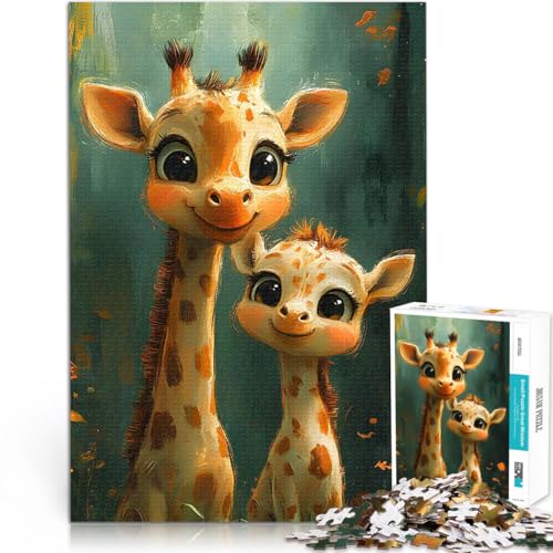 1000-Teile-Puzzle für Erwachsene Süße Giraffenfamilie Dekomprimierendes intellektuelles Lernspielzeug Für Paare geeignet 38x52cm 1000-Teile-Puzzle für Erwachsene Süße Giraffenfamilie Dekomprimierendes intellektuelles Lernspielzeug Für Paare geeignet 38x52cm von BKDNNUJR