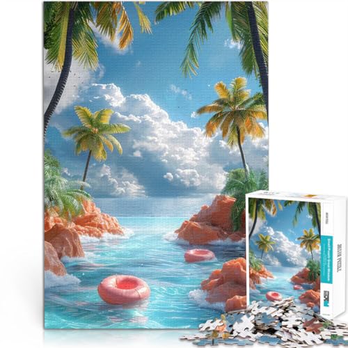 1000-Teile-Puzzle für Erwachsene Tropisches Paradies Anspruchsvolles Spiel und Familienspaß Die Liebe zwischen Paaren stärken 50x70cm von BKDNNUJR
