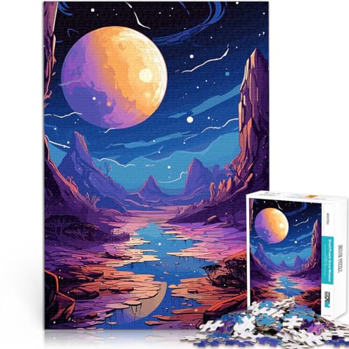 1000-Teile-Puzzle für Erwachsene Weltraum-Cartoon Spielzeug-Intellektuelles Spiel eignet ganze Familie 50x70cm von BKDNNUJR