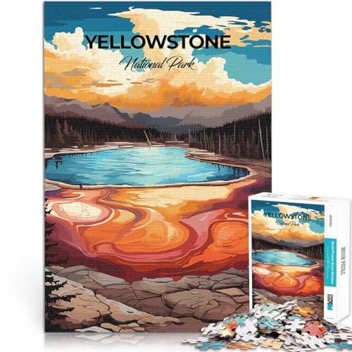 1000-Teile-Puzzle für Erwachsene Yellowstone-Nationalpark Lernspiel-Herausforderungsspielzeug Wunschliste mit dem Weihnachtsmann 26x38cm von BKDNNUJR