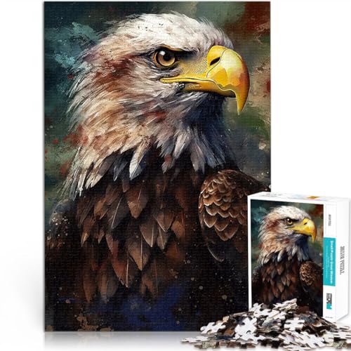 1000-Teile-Puzzle für Teenager Adler stolz Helfen Sie dem Gehirn, süchtig machende Spielzeuge zu trainieren, um Geduld zu entwickeln Wichtelgeschenke 26x38cm von BKDNNUJR