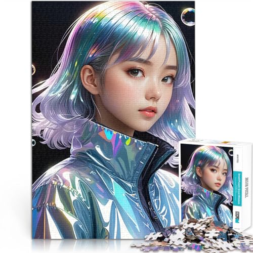 1000-Teile-Puzzle für Teenager Anime-Mädchen mit holografischer Jacke Lustige Spiele eignet ganze Familie 50x70cm 1000-Teile-Puzzle für Teenager Anime-Mädchen mit holografischer Jacke Lustige Spiele eignet ganze Familie 50x70cm von BKDNNUJR
