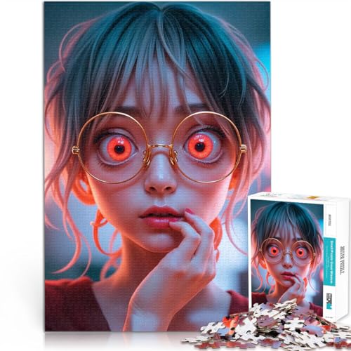 1000-Teile-Puzzle für Teenager Anime-Mädchen mit roten Augen Pädagogisches Spielzeug zum Stressabbau Geburtstagsgeschenke 50x70cm 1000-Teile-Puzzle für Teenager Anime-Mädchen mit roten Augen Pädagogisches Spielzeug zum Stressabbau Geburtstagsgeschenke 50x70cm von BKDNNUJR