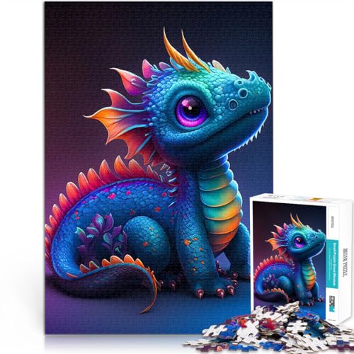 1000-Teile-Puzzle für Teenager Babydrache Helfen Sie dem Gehirn, süchtig machende Spielzeuge zu trainieren, um Geduld zu entwickeln Für Paare geeignet 50x70cm von BKDNNUJR