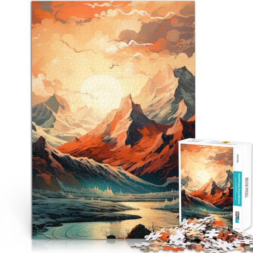 1000-Teile-Puzzle für Teenager Berge Kunst Gehirnintelligenz-Herausforderung süchtig machendes Spielzeug Kunstwerk Geschenk 26x38cm 1000-Teile-Puzzle für Teenager Berge Kunst Gehirnintelligenz-Herausforderung süchtig machendes Spielzeug Kunstwerk Geschenk 26x38cm von BKDNNUJR