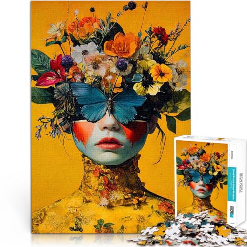 1000-Teile-Puzzle für Teenager Blumenporträt Schmetterling Anspruchsvolles Spiel und Familienspaß Wichtelgeschenke 26x38cm 1000-Teile-Puzzle für Teenager Blumenporträt Schmetterling Anspruchsvolles Spiel und Familienspaß Wichtelgeschenke 26x38cm von BKDNNUJR