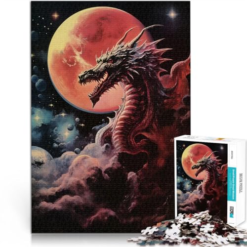 1000-Teile-Puzzle für Teenager Dragon im 60er-Rockalbum Spielzeug-Intellektuelles Spiel Tolle Geschenke und Spielzeuge 50x70cm von BKDNNUJR
