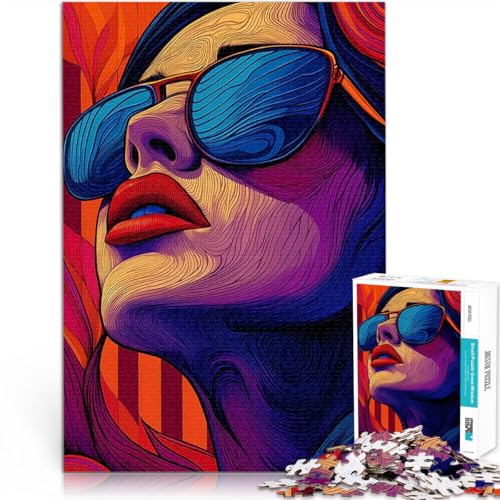 1000-Teile-Puzzle für Teenager Frau mit Sonnenbrille Geschenke zum Suchbegriff: Herausfordernde Spiele Geburtstagsgeschenke 50x70cm 1000-Teile-Puzzle für Teenager Frau mit Sonnenbrille Geschenke zum Suchbegriff: Herausfordernde Spiele Geburtstagsgeschenke 50x70cm von BKDNNUJR