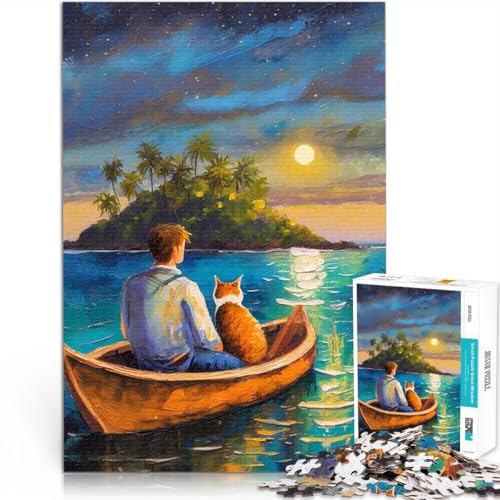 1000-Teile-Puzzle für Teenager Inselabenteuer mit Katze Pädagogisches Spielzeug zum Stressabbau Tolle Geschenke und Spielzeuge 26x38cm 1000-Teile-Puzzle für Teenager Inselabenteuer mit Katze Pädagogisches Spielzeug zum Stressabbau Tolle Geschenke und Spielzeuge 26x38cm von BKDNNUJR