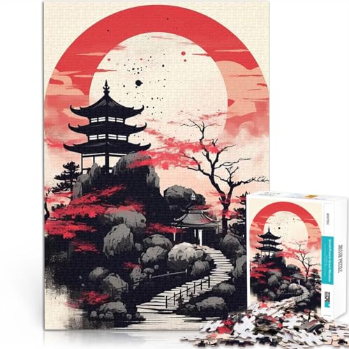 1000-Teile-Puzzle für Teenager Japan Landschaft Natur Dekomprimierendes intellektuelles Lernspielzeug Tolles Geschenk für Spiele 26x38cm von BKDNNUJR