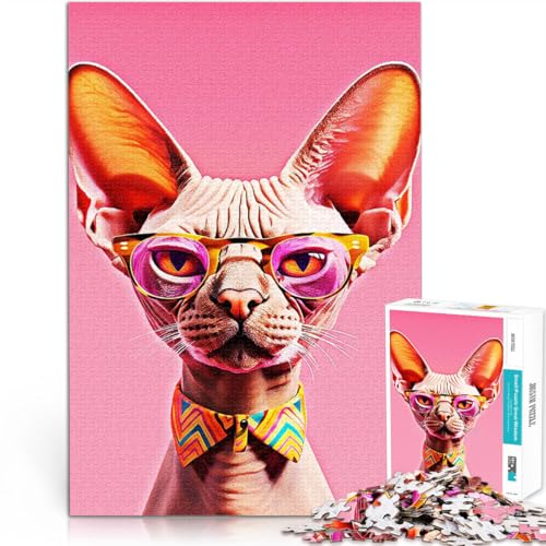 1000-Teile-Puzzle für Teenager Katze im Sphynx-Stil Lernspielzeug für die ganze Familie Tolle Geschenke und Spielzeuge 26x38cm 1000-Teile-Puzzle für Teenager Katze im Sphynx-Stil Lernspielzeug für die ganze Familie Tolle Geschenke und Spielzeuge 26x38cm von BKDNNUJR