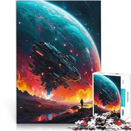 1000-Teile-Puzzle für Teenager Kosmischer Raum Gehirnintelligenz-Herausforderung süchtig machendes Spielzeug Geburtstagsgeschenk, Geschenke 26x38cm von BKDNNUJR