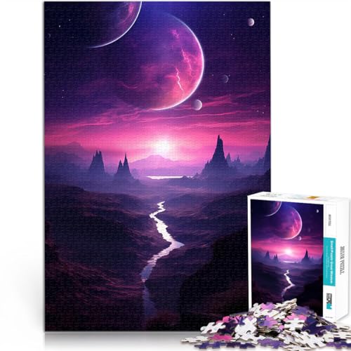 1000-Teile-Puzzle für Teenager Landschaft Außerirdischer Planet Intellektuelles Spiel Lustige Aktivitäten für zu Hause, Geburtstagsgeschenk, Reisegeschenk, 50x70cm 1000-Teile-Puzzle für Teenager Landschaft Außerirdischer Planet Intellektuelles Spiel Lustige Aktivitäten für zu Hause, Geburtstagsgeschenk, Reisegeschenk, 50x70cm von BKDNNUJR