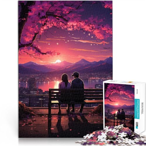 1000-Teile-Puzzle für Teenager Paar beobachtet Sonnenuntergang Anspruchsvolles Spiel und Familienspaß Wanddekoration 26x38cm 1000-Teile-Puzzle für Teenager Paar beobachtet Sonnenuntergang Anspruchsvolles Spiel und Familienspaß Wanddekoration 26x38cm von BKDNNUJR