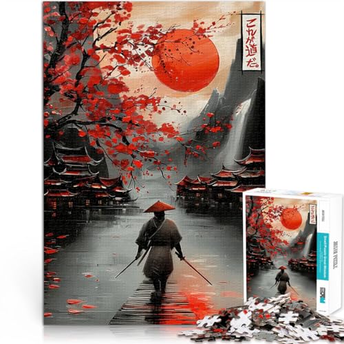 1000-Teile-Puzzle für Teenager Samurai in japanischer Landschaft Denkspiel Lustige Aktivitäten für zu Hause, Geburtstagsgeschenk, Reisegeschenk, 26x38cm 1000-Teile-Puzzle für Teenager Samurai in japanischer Landschaft Denkspiel Lustige Aktivitäten für zu Hause, Geburtstagsgeschenk, Reisegeschenk, 26x38cm von BKDNNUJR