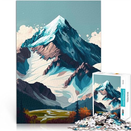 1000-Teile-Puzzle für Teenager Schöner Berg Helfen Sie dem Gehirn, süchtig machende Spielzeuge zu trainieren, um Geduld zu entwickeln Verbessern Sie das Gedächtnis 26x38cm von BKDNNUJR