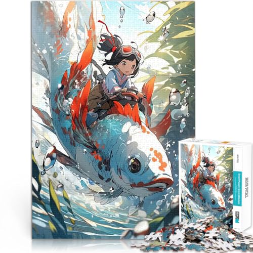 1000-Teile-Puzzle für Teenager süßer Anime Helfen Sie dem Gehirn, süchtig machende Spielzeuge zu trainieren, um Geduld zu entwickeln Perfekte Dekoration 26x38cm von BKDNNUJR