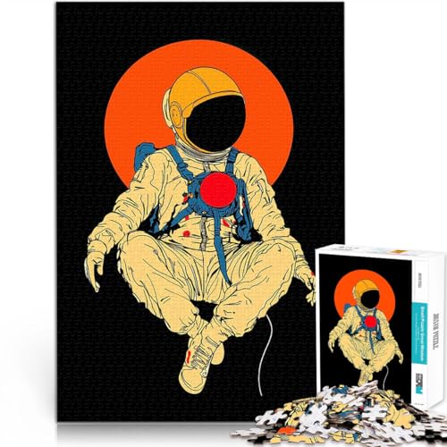 1000-teilige Puzzles für Erwachsene Astronaut im Weltraum Stressabbau Schwierige Herausforderung für Heimdekoration 26x38cm von BKDNNUJR