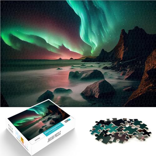 1000-teilige Puzzles für Erwachsene Aurora Borealis Nordkap lustige Spiele für die ganze Familie Heimdekoration 26x38cm 1000-teilige Puzzles für Erwachsene Aurora Borealis Nordkap lustige Spiele für die ganze Familie Heimdekoration 26x38cm von BKDNNUJR