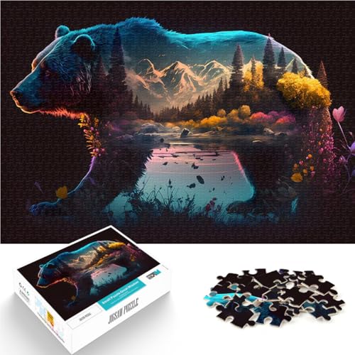1000-teilige Puzzles für Erwachsene Bären-Doppelbelichtung für Lernspiel-Herausforderungsspielzeug Tolles Geschenk für Spiele 26x38cm 1000-teilige Puzzles für Erwachsene Bären-Doppelbelichtung für Lernspiel-Herausforderungsspielzeug Tolles Geschenk für Spiele 26x38cm von BKDNNUJR