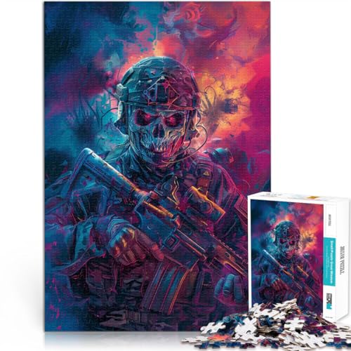 1000-teilige Puzzles für Erwachsene Der Cyber-Geistersoldat Spielzeug für die ganze Familie Tolle Geschenke und Spielzeuge 26x38cm von BKDNNUJR