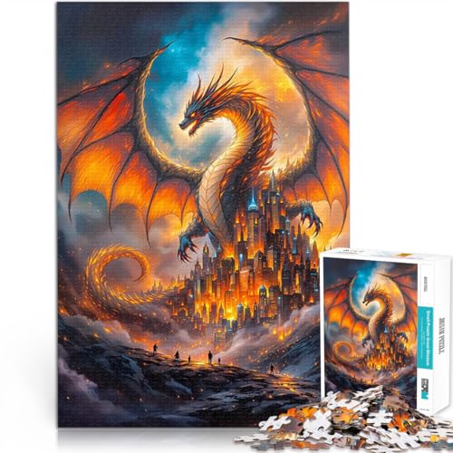 1000-teilige Puzzles für Erwachsene Drache über der Stadt Pädagogisches Spielzeug zum Stressabbau Geschenk zum Geburtstag 50x70cm 1000-teilige Puzzles für Erwachsene Drache über der Stadt Pädagogisches Spielzeug zum Stressabbau Geschenk zum Geburtstag 50x70cm von BKDNNUJR