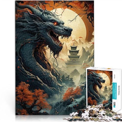 1000-teilige Puzzles für Erwachsene Drache und Pagode Lernspiel-Herausforderungsspielzeug Tolle Geschenke und Spielzeuge 26x38cm 1000-teilige Puzzles für Erwachsene Drache und Pagode Lernspiel-Herausforderungsspielzeug Tolle Geschenke und Spielzeuge 26x38cm von BKDNNUJR