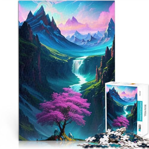 1000-teilige Puzzles für Erwachsene Farbenfrohe Fantasielandschaft Denkspiel Lustige Aktivitäten für zu Hause, Geburtstagsgeschenk, Reisegeschenk, 50x70cm 1000-teilige Puzzles für Erwachsene Farbenfrohe Fantasielandschaft Denkspiel Lustige Aktivitäten für zu Hause, Geburtstagsgeschenk, Reisegeschenk, 50x70cm von BKDNNUJR