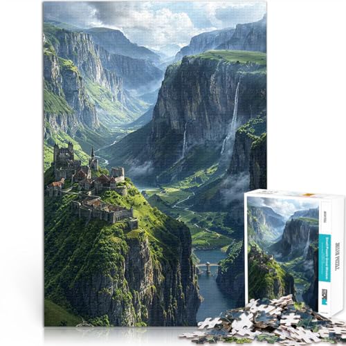 1000-teilige Puzzles für Erwachsene Festung der Einsamkeit für Lernspiel-Herausforderungsspielzeug Wanddekoration 26x38cm von BKDNNUJR