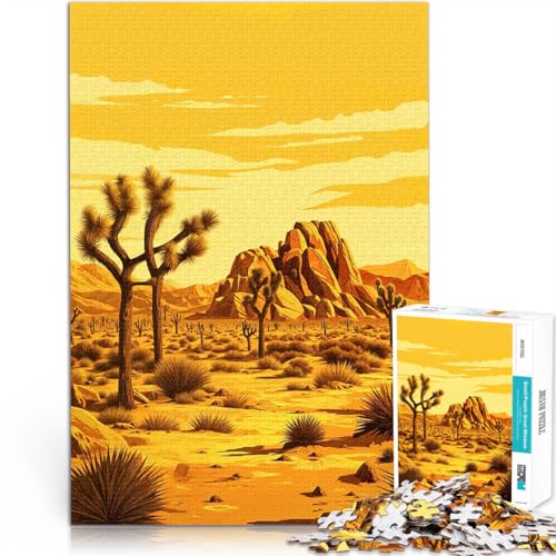1000-teilige Puzzles für Erwachsene Joshua Tree Wüstenlandschaft Lernspiele Heimdekoration Lernspiel für Geburtstag, Weihnachten 26x38cm von BKDNNUJR