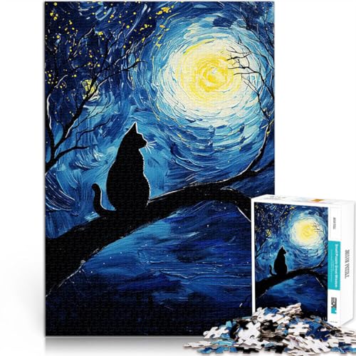 1000-teilige Puzzles für Erwachsene Katze Van Gogh Spielzeug Lernspiele Stressabbau Jedes Stück ist einzigartig – Anspruchsvolles Familienspiel 26x38cm 1000-teilige Puzzles für Erwachsene Katze Van Gogh Spielzeug Lernspiele Stressabbau Jedes Stück ist einzigartig – Anspruchsvolles Familienspiel 26x38cm von BKDNNUJR