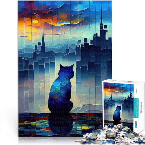 1000-teilige Puzzles für Erwachsene Klassische Katzenkunst 4 Anspruchsvolles Spiel und Familienspaß Tolles Geschenk für Spiele 26x38cm 1000-teilige Puzzles für Erwachsene Klassische Katzenkunst 4 Anspruchsvolles Spiel und Familienspaß Tolles Geschenk für Spiele 26x38cm von BKDNNUJR