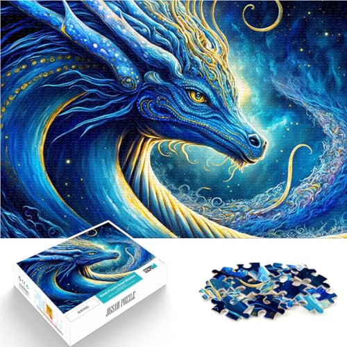 1000-teilige Puzzles für Erwachsene Kosmischer Weltraumdrache Dekomprimierendes intellektuelles Lernspielzeug Lustiges Geschenk 50x70cm von BKDNNUJR