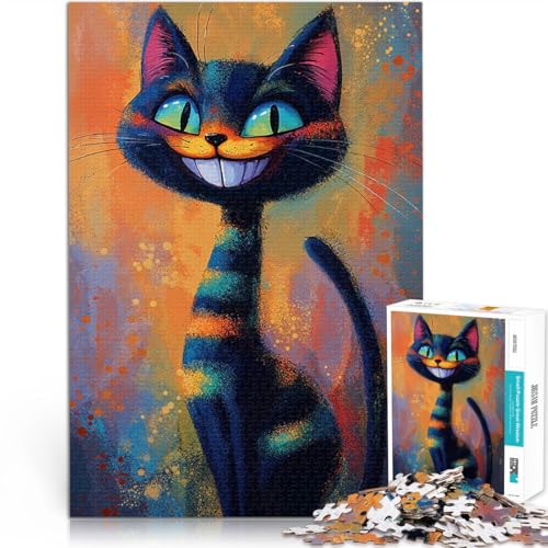 1000-teilige Puzzles für Erwachsene Lächelnde Katze Malerei Pädagogisches Spielzeug zum Stressabbau Heimdekoration Spielzeug 50x70cm 1000-teilige Puzzles für Erwachsene Lächelnde Katze Malerei Pädagogisches Spielzeug zum Stressabbau Heimdekoration Spielzeug 50x70cm von BKDNNUJR