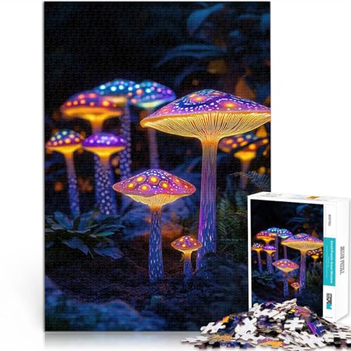 1000-teilige Puzzles für Erwachsene Leuchtender Pilzwald für Lernspiel-Herausforderungsspielzeug Tolles Geschenk für Spiele 50x70cm 1000-teilige Puzzles für Erwachsene Leuchtender Pilzwald für Lernspiel-Herausforderungsspielzeug Tolles Geschenk für Spiele 50x70cm von BKDNNUJR