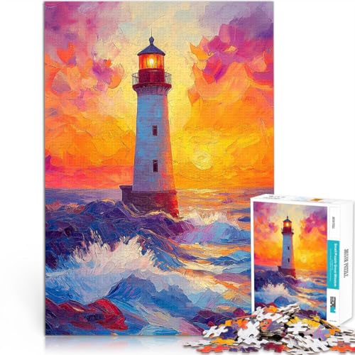 1000-teilige Puzzles für Erwachsene Leuchtturm Sonnenuntergang Dekomprimierendes intellektuelles Lernspielzeug Heimdekoration Spielzeug 50x70cm 1000-teilige Puzzles für Erwachsene Leuchtturm Sonnenuntergang Dekomprimierendes intellektuelles Lernspielzeug Heimdekoration Spielzeug 50x70cm von BKDNNUJR