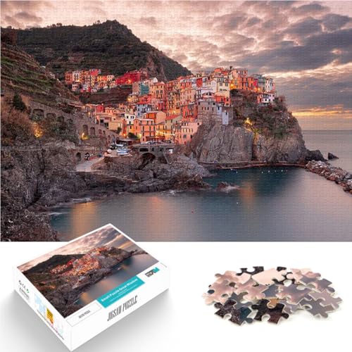 1000-teilige Puzzles für Erwachsene Manarola La Spezia Italien Spielzeug Lernspiele Stressabbau Wunschliste mit dem Weihnachtsmann 50x70cm von BKDNNUJR