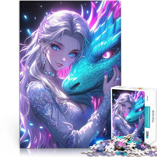1000-teilige Puzzles für Erwachsene Neon-Drachenmädchen Lernspiel-Herausforderungsspielzeug Geschenke für Freunde und Familie 50x70cm 1000-teilige Puzzles für Erwachsene Neon-Drachenmädchen Lernspiel-Herausforderungsspielzeug Geschenke für Freunde und Familie 50x70cm von BKDNNUJR