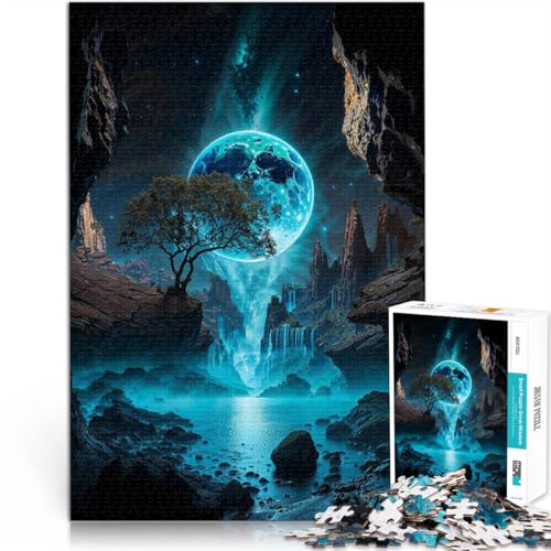 1000-teilige Puzzles für Erwachsene Neonmond-Wasserfall-Oase Pädagogisches Spielzeug zum Stressabbau Geburtstagsgeschenk 50x70cm 1000-teilige Puzzles für Erwachsene Neonmond-Wasserfall-Oase Pädagogisches Spielzeug zum Stressabbau Geburtstagsgeschenk 50x70cm von BKDNNUJR