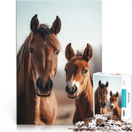 1000-teilige Puzzles für Erwachsene Pferde- und Fohlenportrait Spielzeug für die ganze Familie Lernspiel für Geburtstag, Weihnachten 26x38cm 1000-teilige Puzzles für Erwachsene Pferde- und Fohlenportrait Spielzeug für die ganze Familie Lernspiel für Geburtstag, Weihnachten 26x38cm von BKDNNUJR