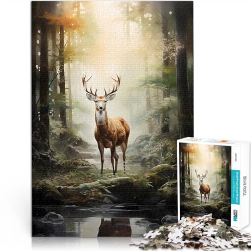 1000-teilige Puzzles für Erwachsene REH Gehirnintelligenz-Herausforderung süchtig machendes Spielzeug Wohnkunstdekor 26x38cm von BKDNNUJR