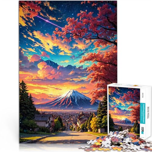 1000-teilige Puzzles für Erwachsene Sakura Berg Fuji Sonnenuntergang Anime Analyse und Logik einzigartiges Herausforderungsspiel 26x38cm 1000-teilige Puzzles für Erwachsene Sakura Berg Fuji Sonnenuntergang Anime Analyse und Logik einzigartiges Herausforderungsspiel 26x38cm von BKDNNUJR