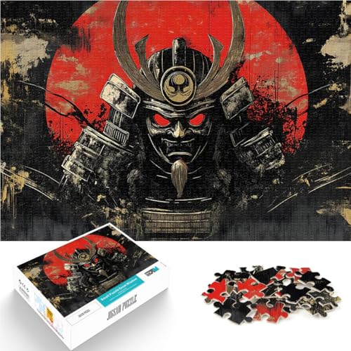 1000-teilige Puzzles für Erwachsene Samurai-Krieger Kunstdruck für Lernspiel-Herausforderungsspielzeug Wichtelgeschenke 26x38cm von BKDNNUJR