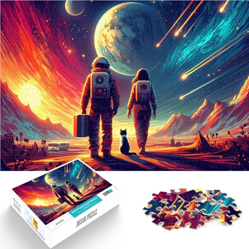 1000-teilige Puzzles für Erwachsene Ticket zur Erde Spielzeug-Intellektuelles Spiel Jedes Stück ist einzigartig – Anspruchsvolles Familienspiel 50x70cm von BKDNNUJR