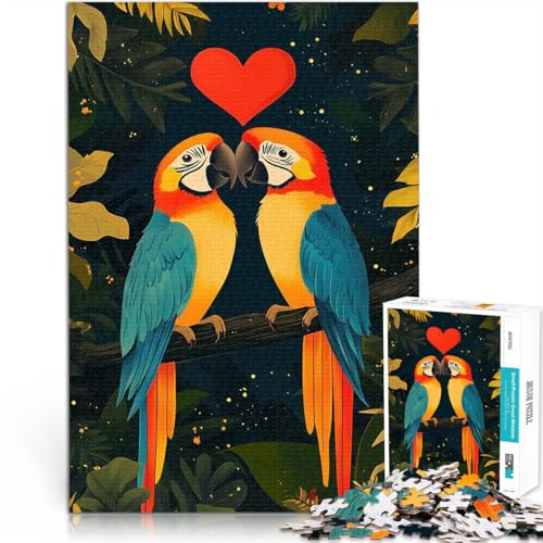 1000-teilige Puzzles für Erwachsene Turteltauben im Dschungel Lernspielzeug für die ganze Familie Tolles Geschenk für Spiele 26x38cm von BKDNNUJR